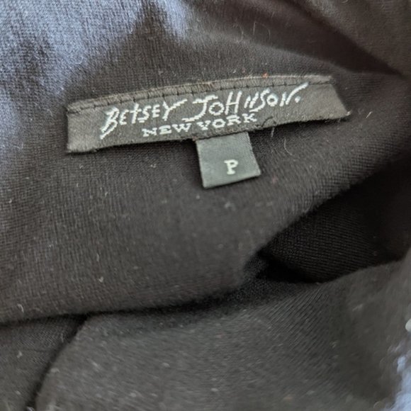 Betsey JOHNSON black jersey knit dress p xs small pockets - Picture 8 of 12